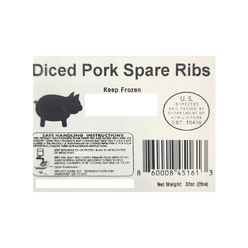 Diced Pork Spare Ribs, Frozen 2 lb