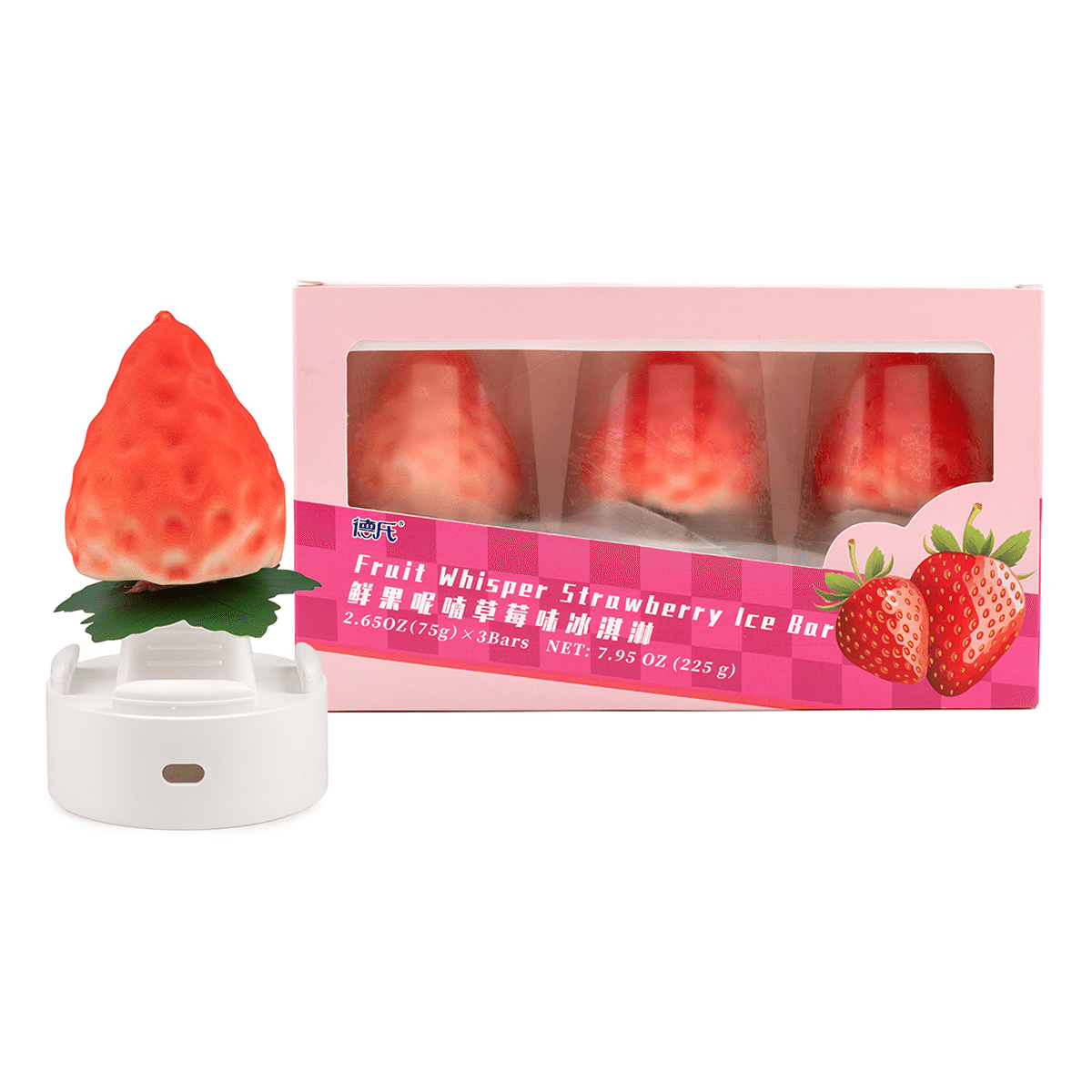 Deshi  Fruit Whisper Strawberry Ice Bar (75g x 3pc) 225 g