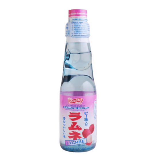 weee_beverages_Shirakiku Ramune Soda Lychee Flavor 200 ml