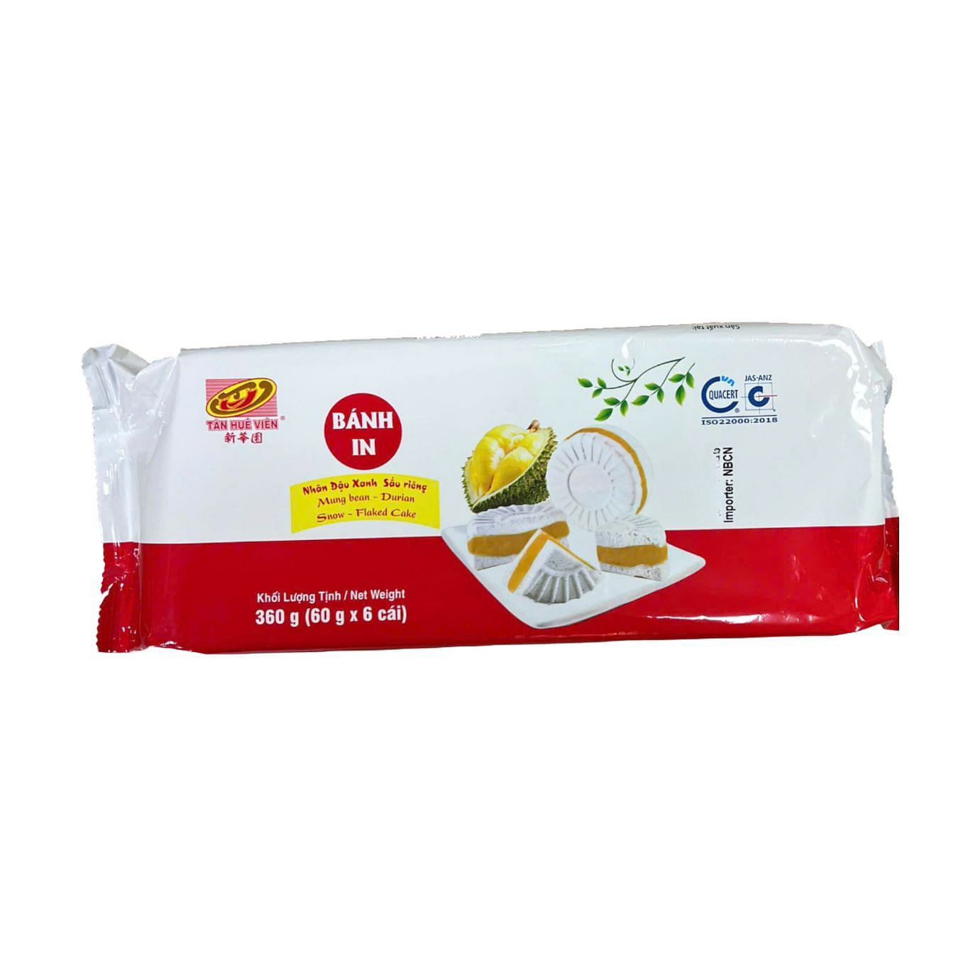 新華園冷凍綠豆榴槤雪片糕 360 克