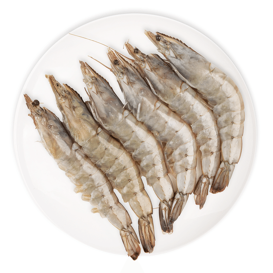 weee_seafood_Super Jumbo Ecuadorian Head On Shrimp 7-8pc/LB 2 lb