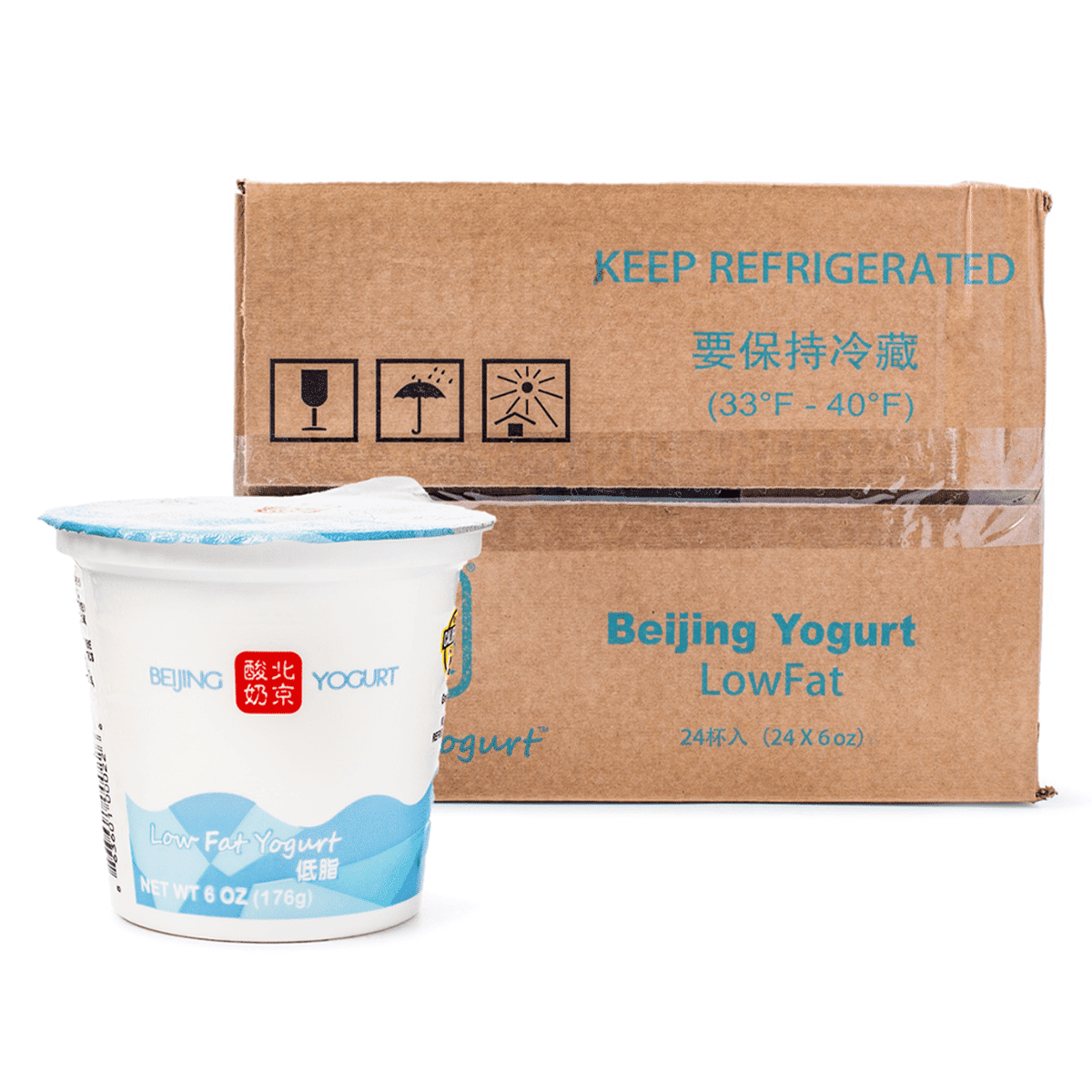 Beijing Yogurt, Plain Low Fat 6 oz*24 each