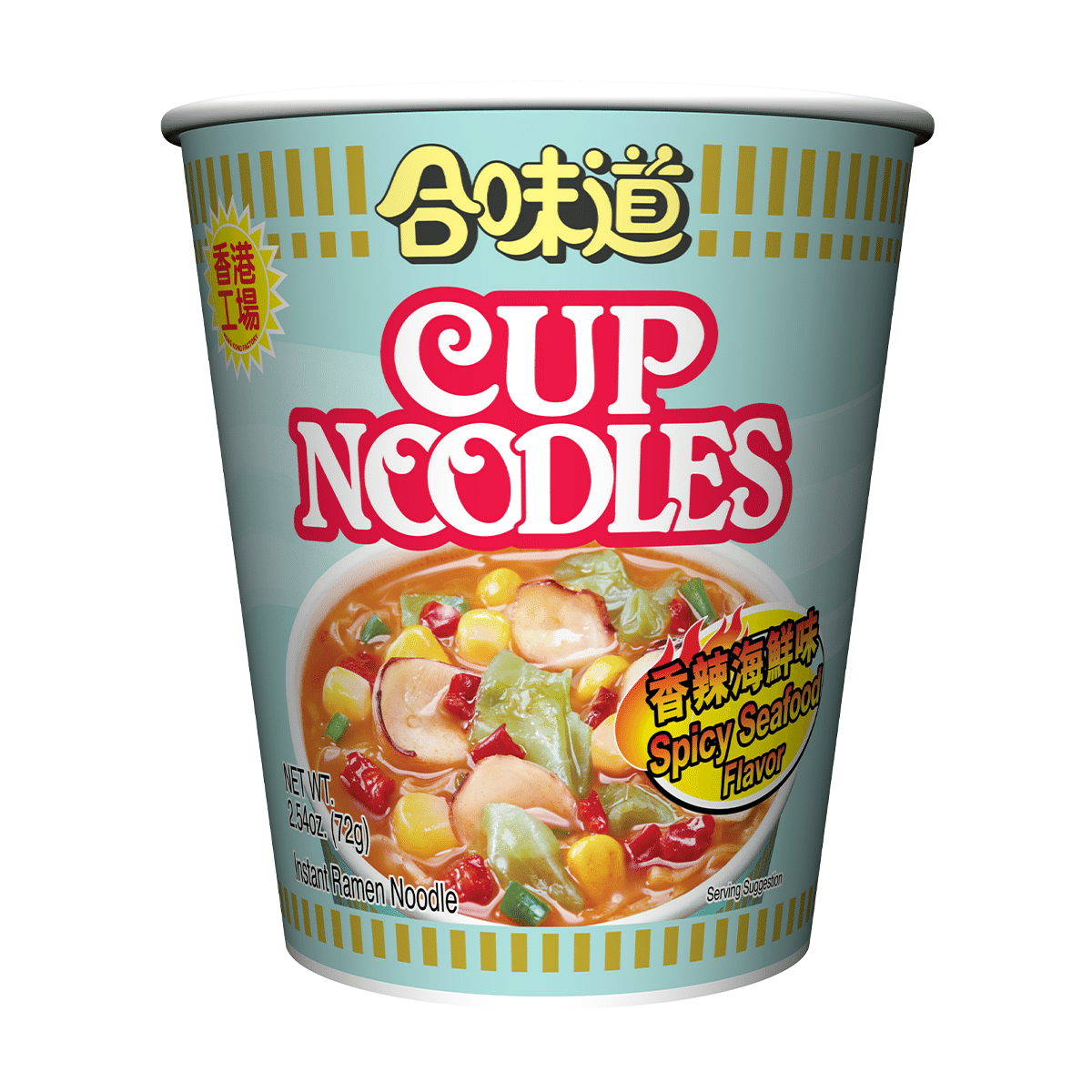 Nissin คัพบะหมี่กึ่งสำเร็จรูป รสซีฟู้ดเผ็ด 2.57 ออนซ์