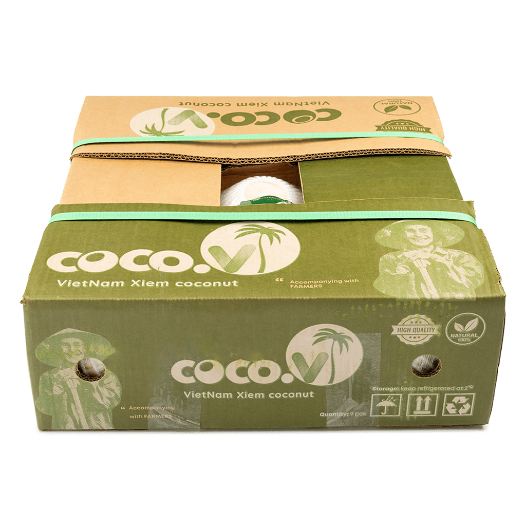 Vietnamese Ben Tre Hybrid Siamese Coconuts 9ct 1 case