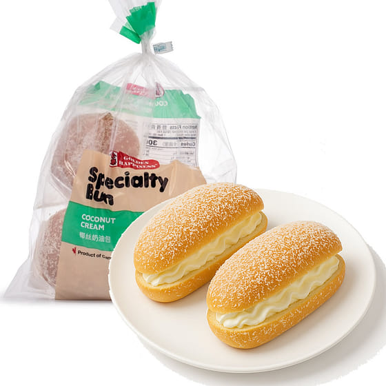 weee_bakery_Golden Happiness Specialty Coconut Cream Bun 4pcs 320 g