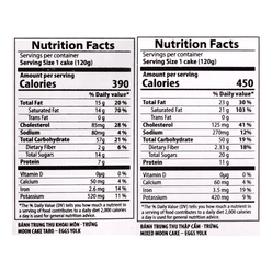 Happy Elephant Premium Moon Cake Taro (Yolk) 2pcs & Mixed (Yolk) 2pcs 480 g