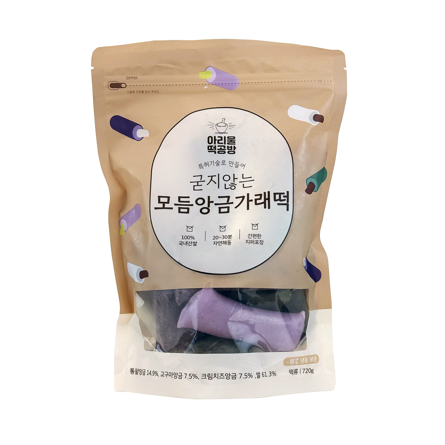 ARIUL Assorted Rice Cake Stick with Sweet Fillings, Frozen 720 g