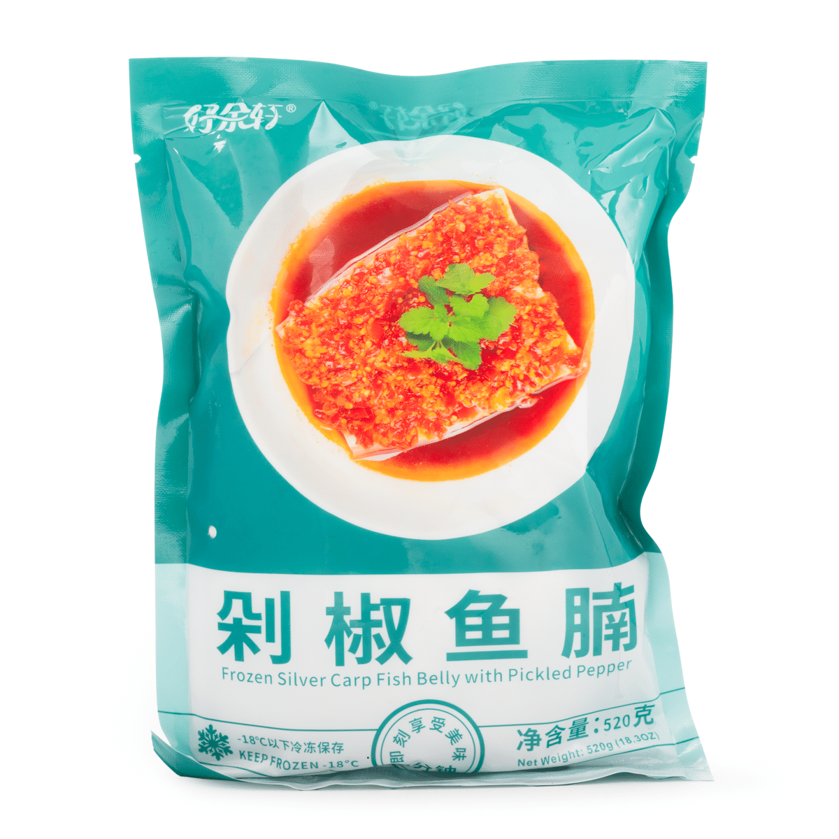 ท้องปลาตะเพียนเงินกับพริกดอง แช่แข็ง 520 g