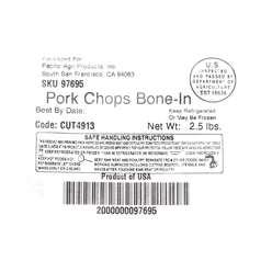 Bone-In Pork Chops , Frozen 2-2.25 lb