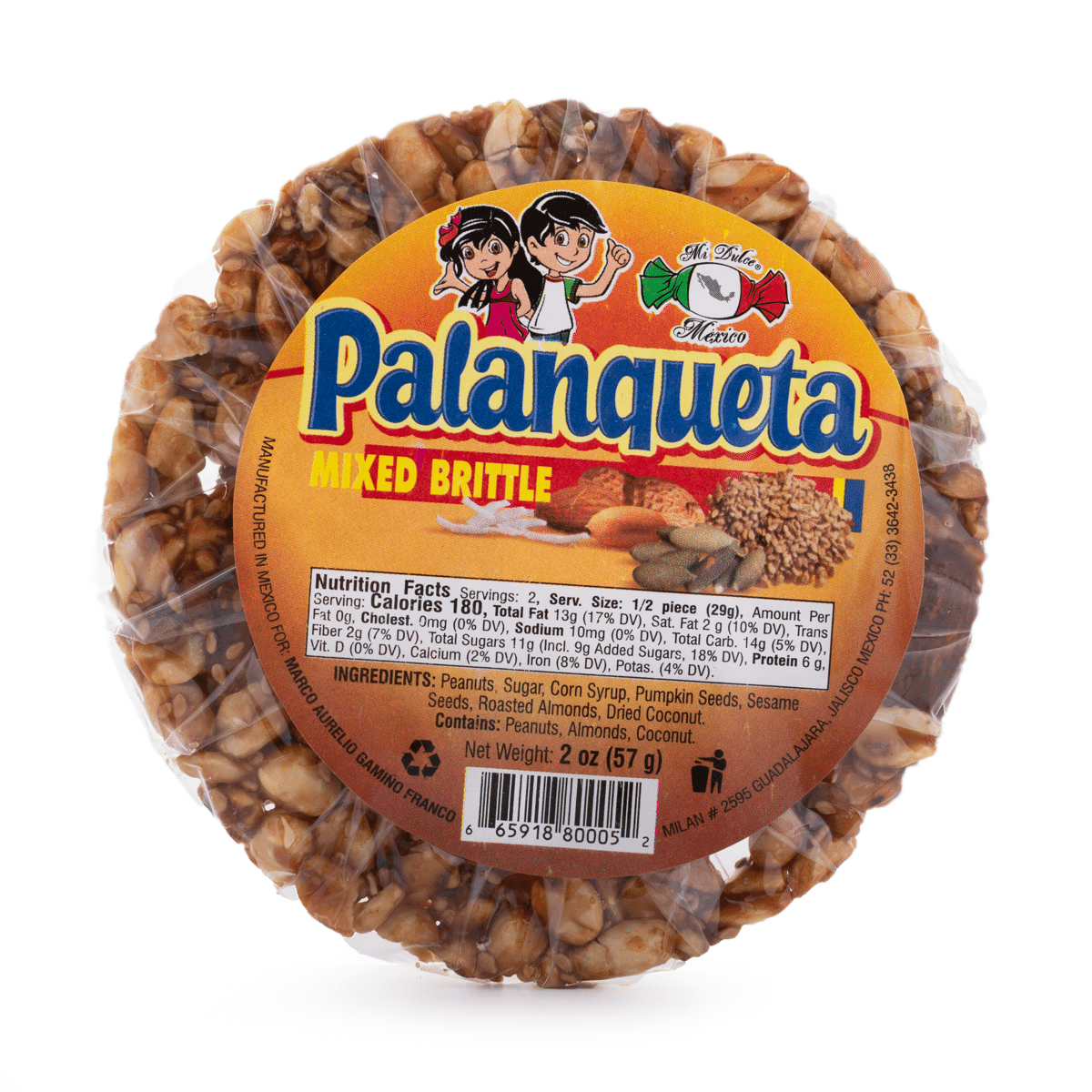 Mi Dulce México Palanqueta de Cacahuate y Semillas 2 onza(s)