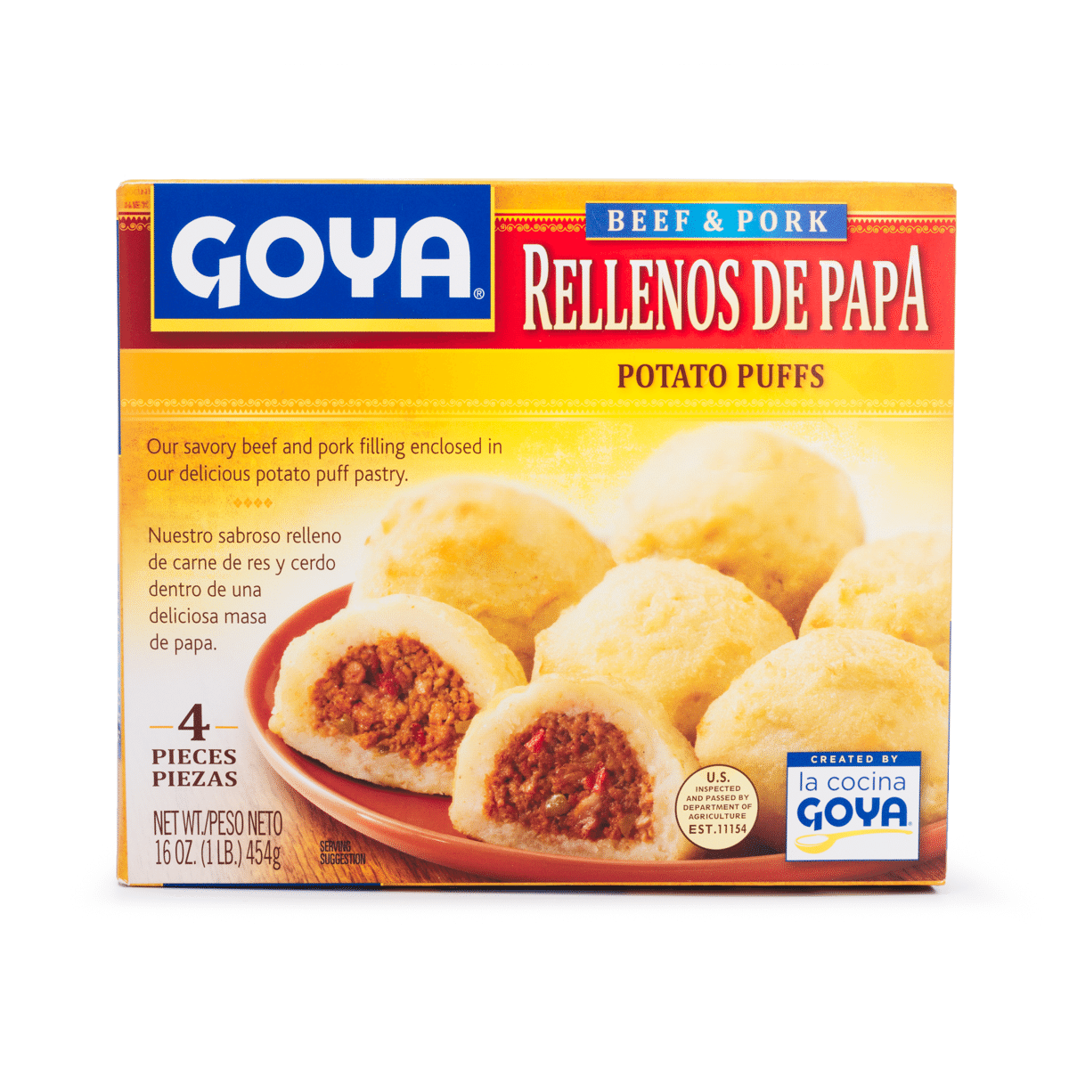 Goya Beef & Pork Potato Puff, Frozen 16 oz