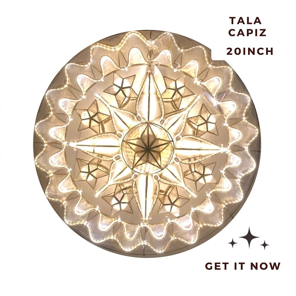 Christmas Parol Lantern 20" Tala Capiz 1 each