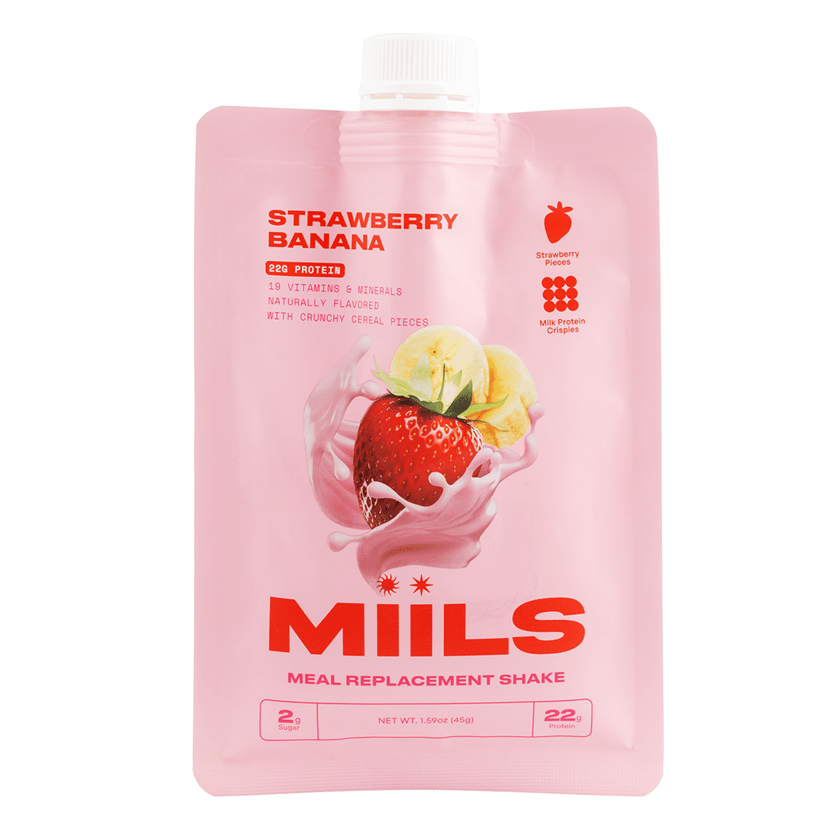 MIILS Stardust Strawberry & Banana Meal Replacement Shake 1.59 oz