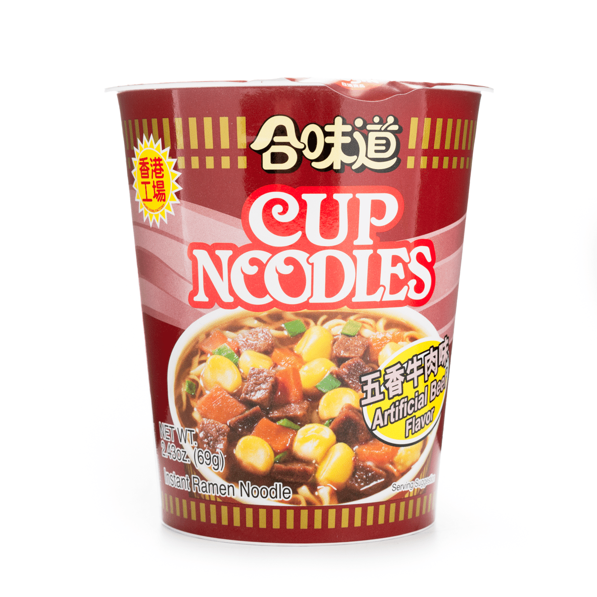 Nissin 牛肉味カップ麺 72 グラム*24 パック