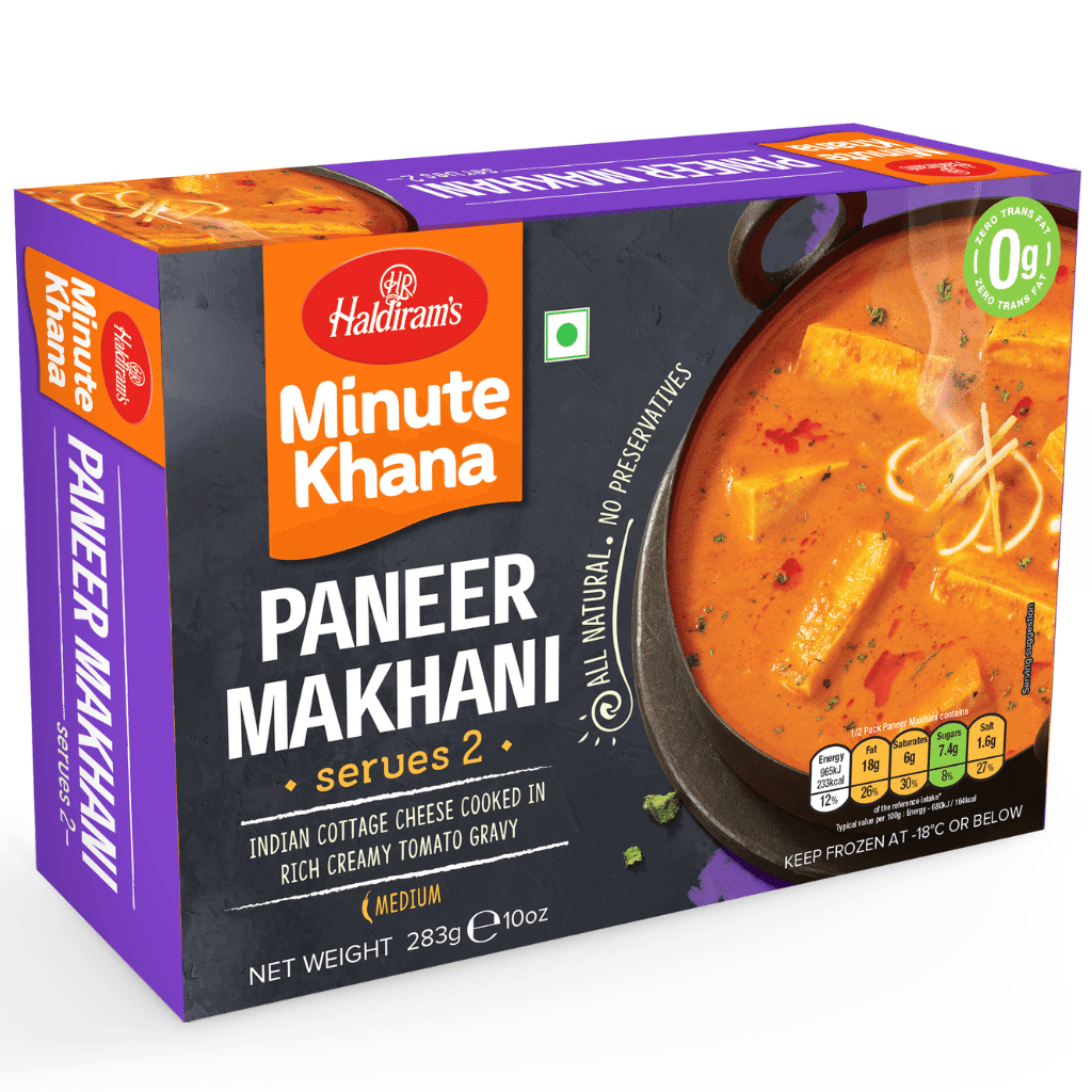 Haldiram's Minute Khana Paneer Makhani, แช่แข็ง 283 กรัม