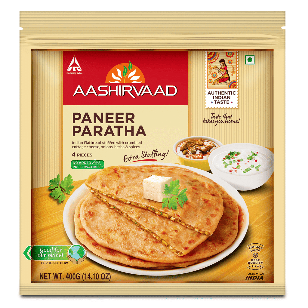 Aashirvaad Paneer Paratha (4 pieces) 400 그램