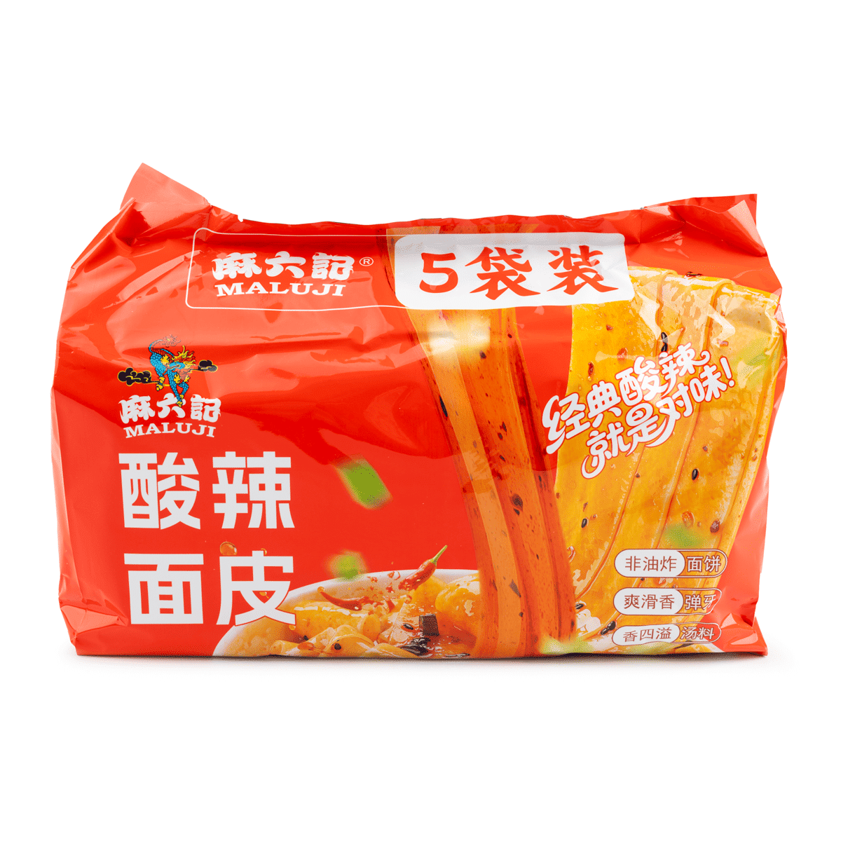 麻六记酸辣面皮五连包 475 克