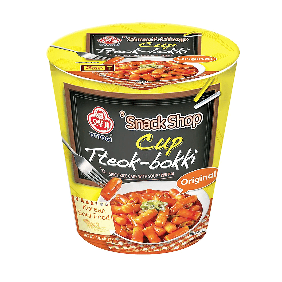 오뚜기 컵 떡볶이 오리지널 4.83 온스