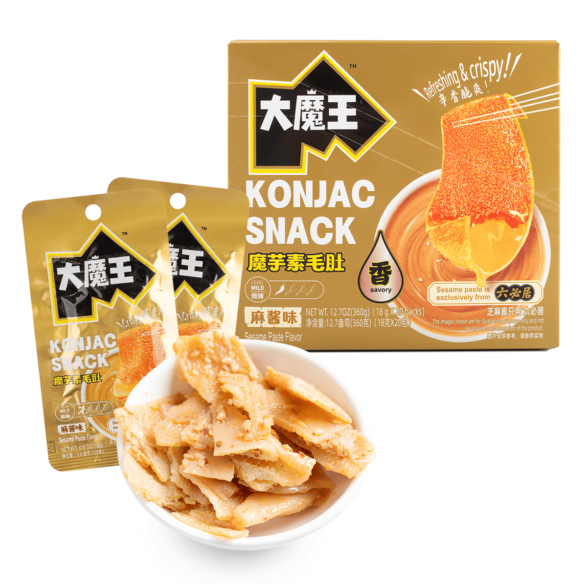 MOWON KONJAC SNACKS- SESAME 360 g