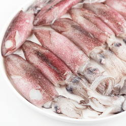 All Natural Wild Caught Loligo Squid with Roe 1 lb