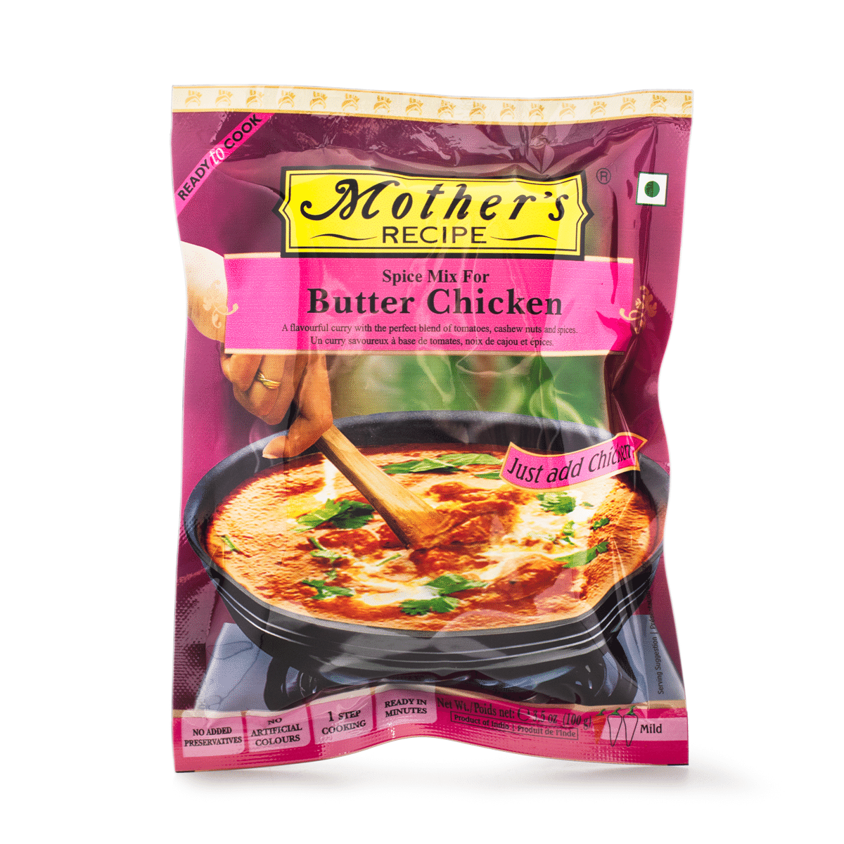 Mother's Recipe Butter Chicken Ready to Cook, Mild 3.5 온스