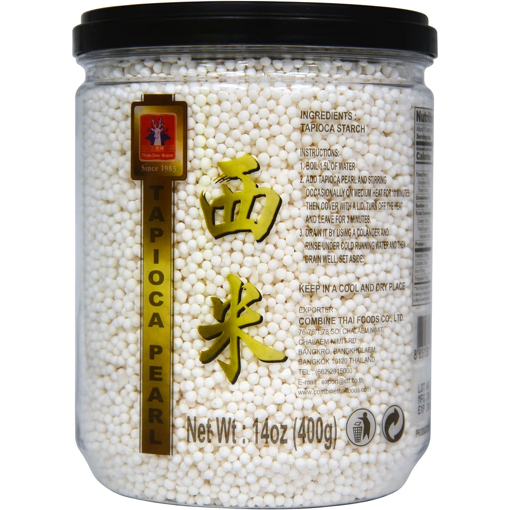 TAPIOCA PEARL JAR PACK 3DEER S24X400G[14OZ] 14 oz