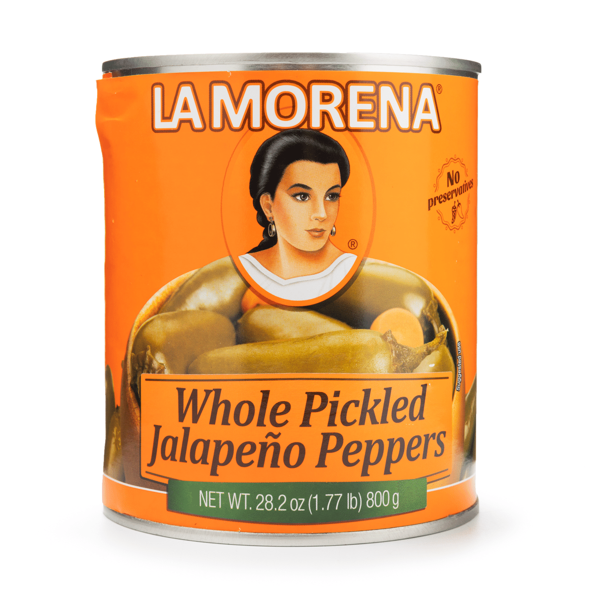 La Morena พริกฮาลาเปญโญ่ดองทั้งเม็ด 27 ออนซ์
