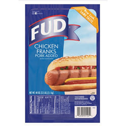 Fud Pork Added Chicken Franks 40 oz