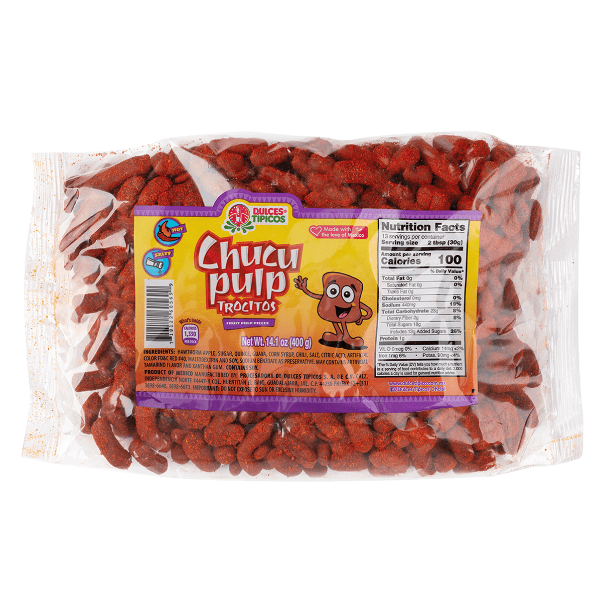 Dulces Tipicos Chucu Pulp Trocitos 14.1 oz