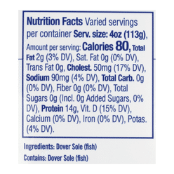 Wild Caught Dover Sole Whole 14-16 oz