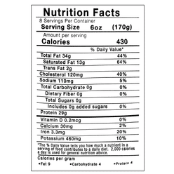 El Sureño Foods 8 Patties 80% Lean/ 20% Fat 3 lb