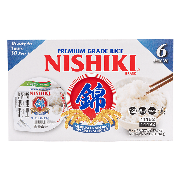 Get Nishiki Microwavable White Rice 6pks Delivered | Weee