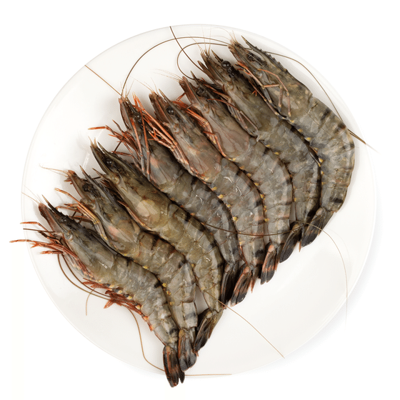 weee_seafood_Jumbo Black Tiger Head On Shell On Prawns 08/12ct 1 lb
