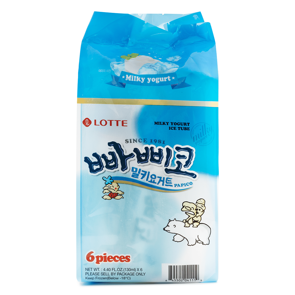 롯데 빠삐코 밀키 요거트 멀티팩 780 밀리리터