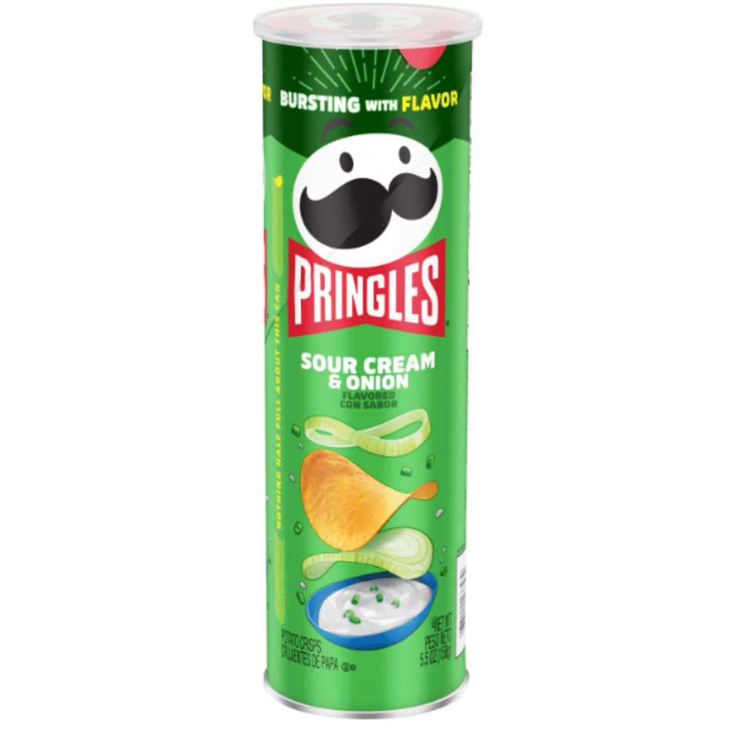 Pringles Potato Crisp Chips, Sour Cream and Onion 160 g