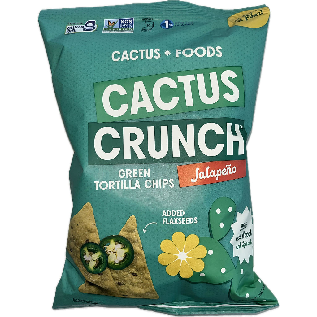Cactus Crunch Green Tortilla Chips Jalapeno 5 oz