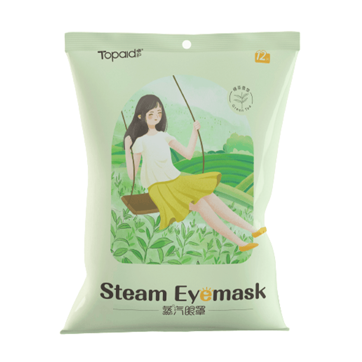 Top-Aid Green Tea Steam Eye Patches 12 count