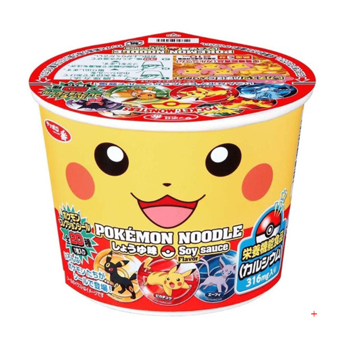 Sapporo Ichiban Pikachu Mini Cup Noodles for Kids One Card with Soy Sauce Flavor 38 그램