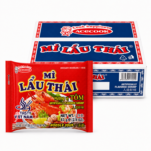 บะหมี่กึ่งสำเร็จรูปรสต้มยำกุ้ง Acecook 1 ลัง