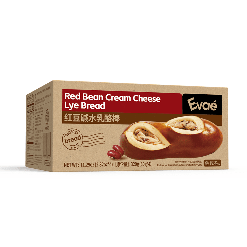 Evae Red Bean Cream Cheese Lye Bread 4PC 320 그램 - Weee!