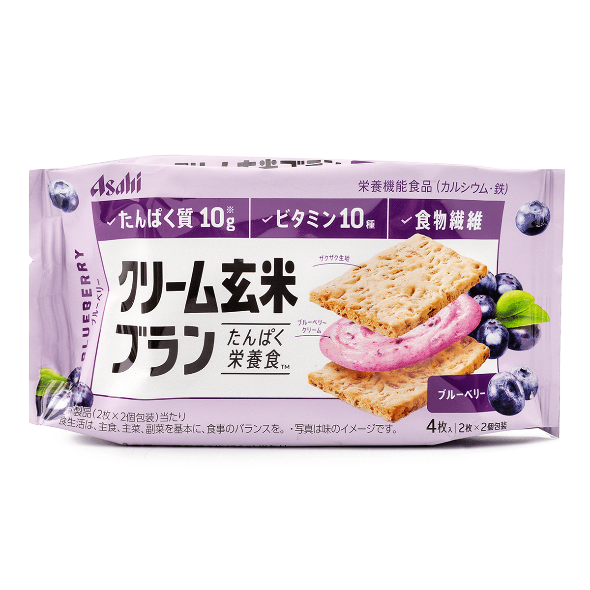Asahi Sandwich Cracker with Blueberry Cream 72 그램*48 팩