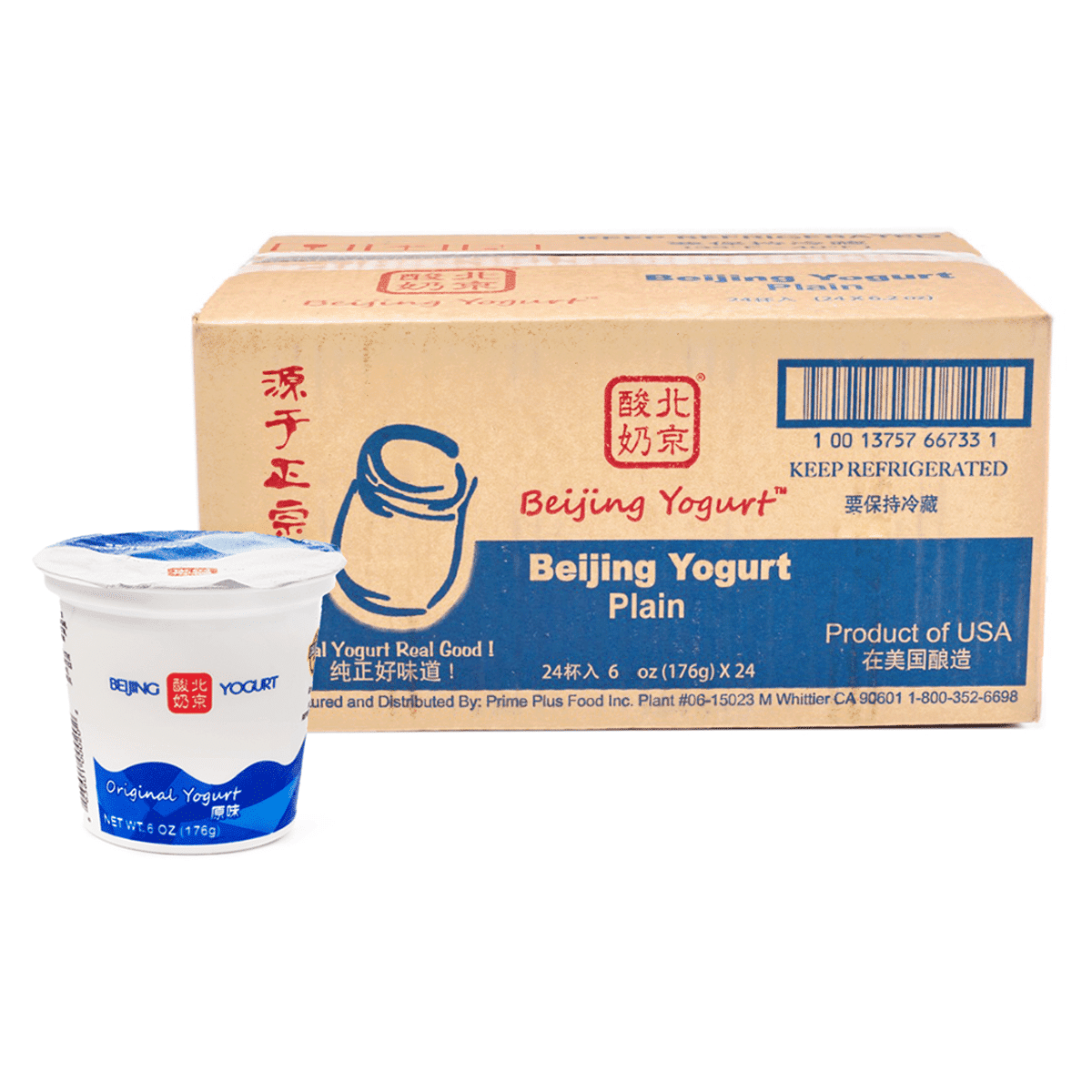 Sữa Chua Beijing, Vị Truyền Thống 24 Hộp (Sản Xuất Tại Mỹ) 6 oz*24 phần