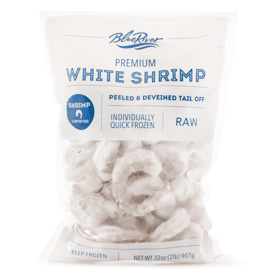 weee_seafood_South America Peeled & Deveined Tail-Off White Shrimp 21-25ct, Frozen 2 lb