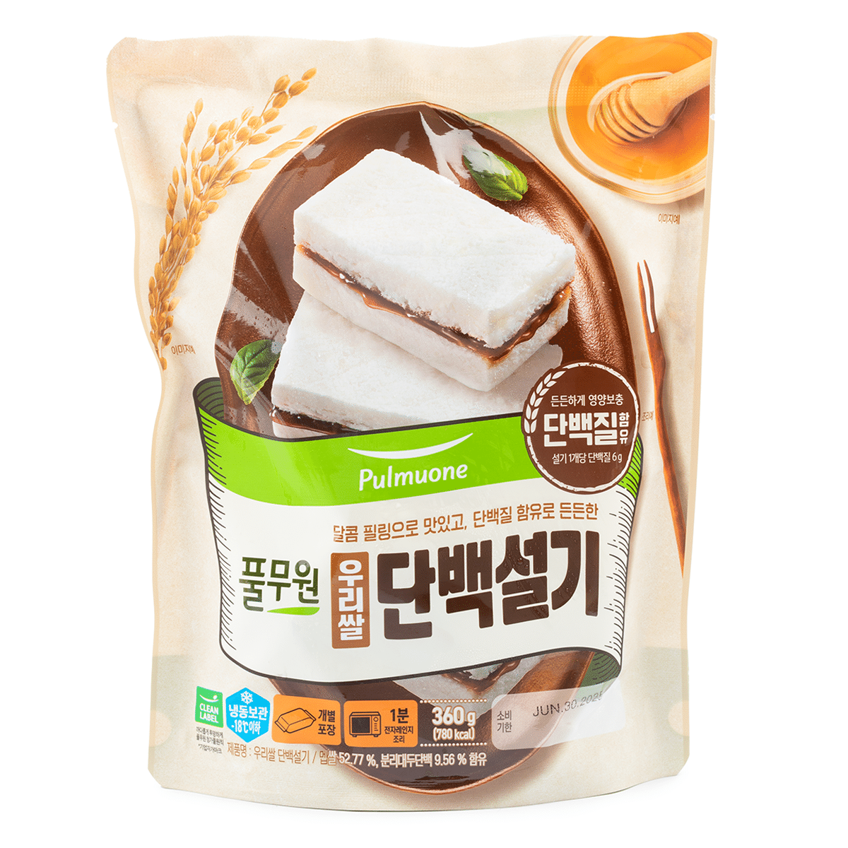 Pulmuone Steamed White Rice Cake, Frozen 12.6 oz
