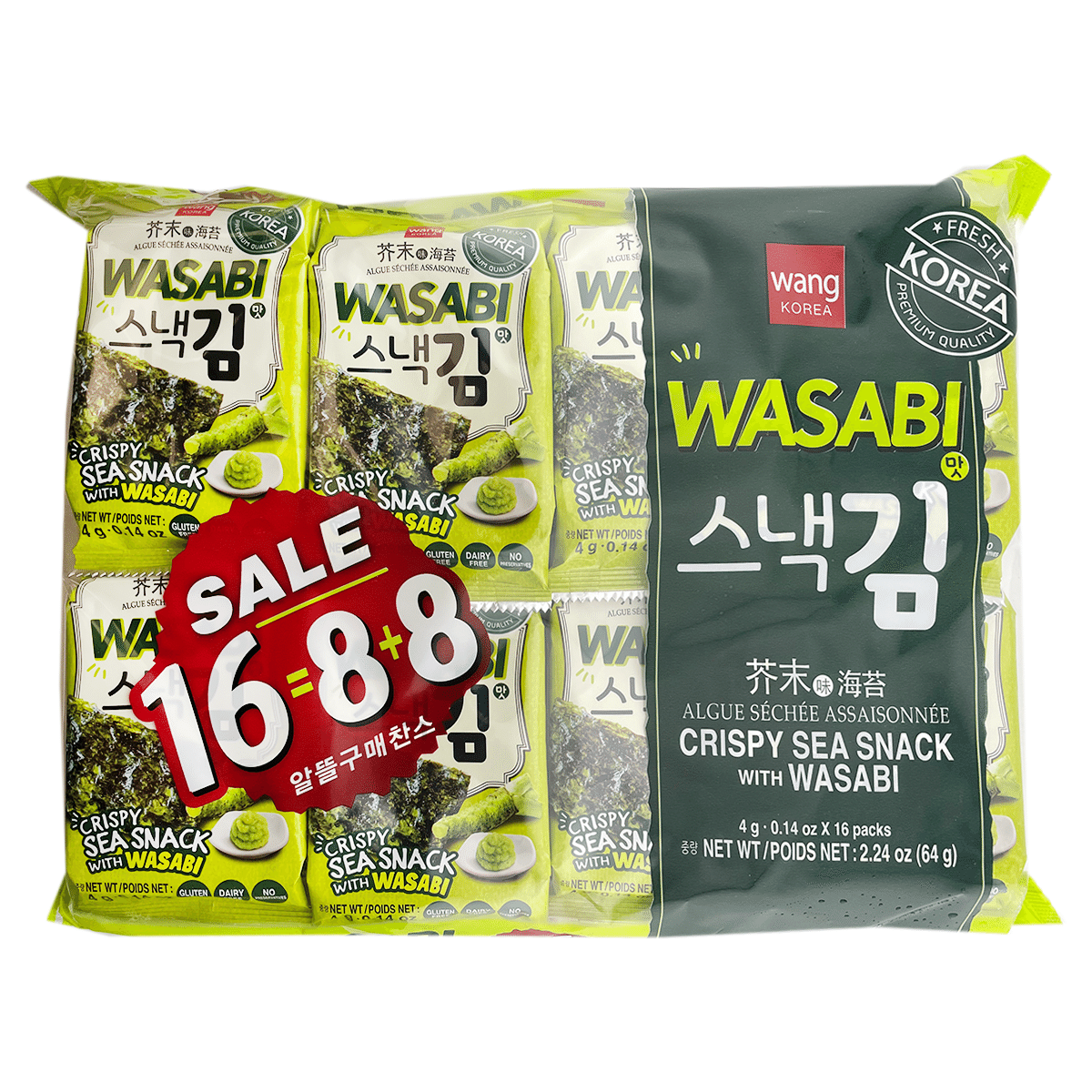 왕 와사비 조미김 4 그램*16 팩