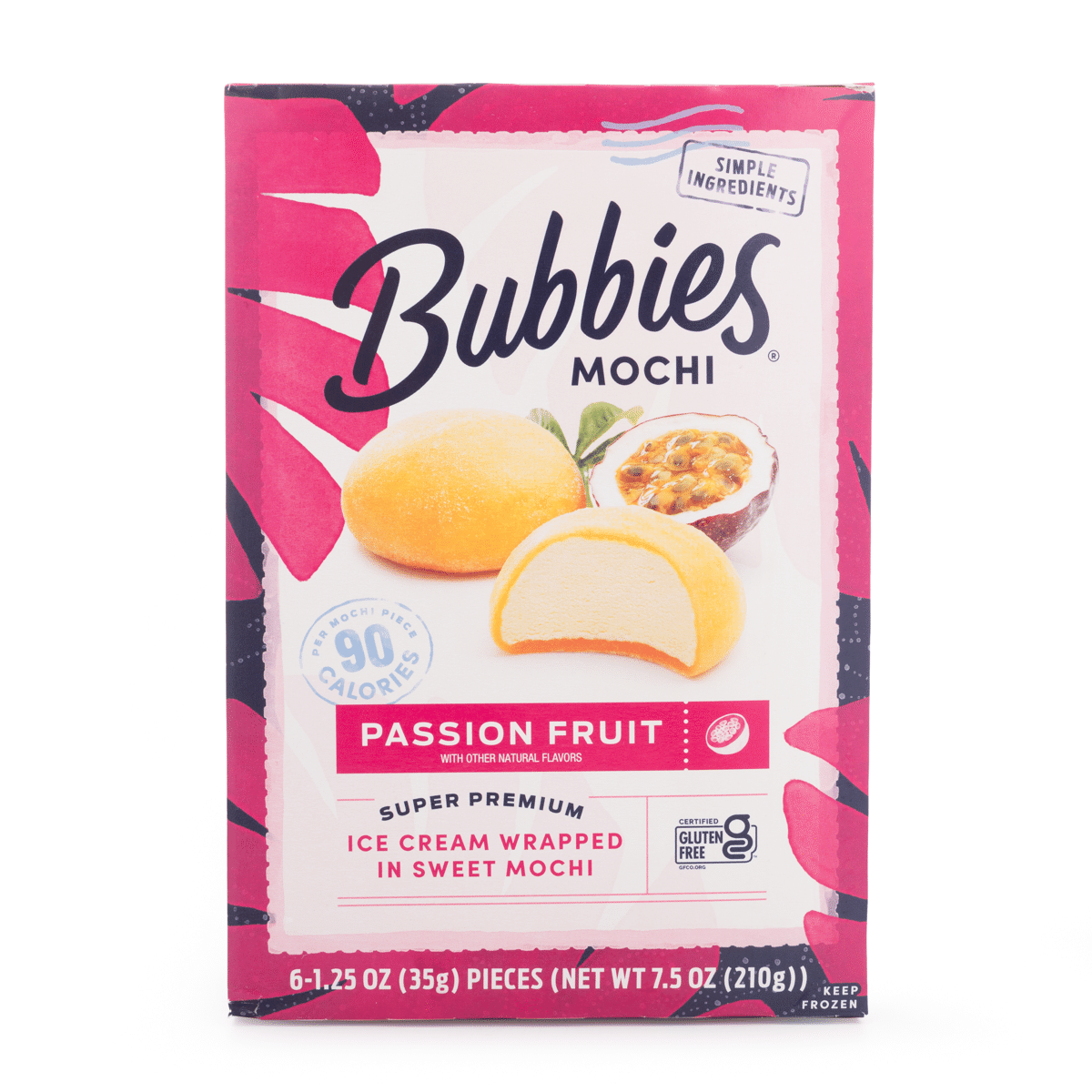 Helado de Mochi Sabor Fruta de la Pasión Bubbies 7.5 onza(s)