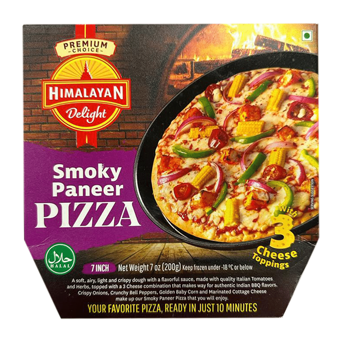 Himalyan Delight Smooky Paneer Pizza 200 グラム