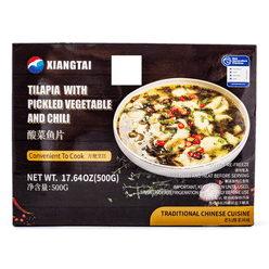 Xiangtai Tilapia With Pickled Vegetable and Chili, Frozen 500 g