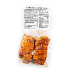 Cajun Style Mardi Gras Chicken Thigh stuffed with Jalapeno Cornbread 16 oz