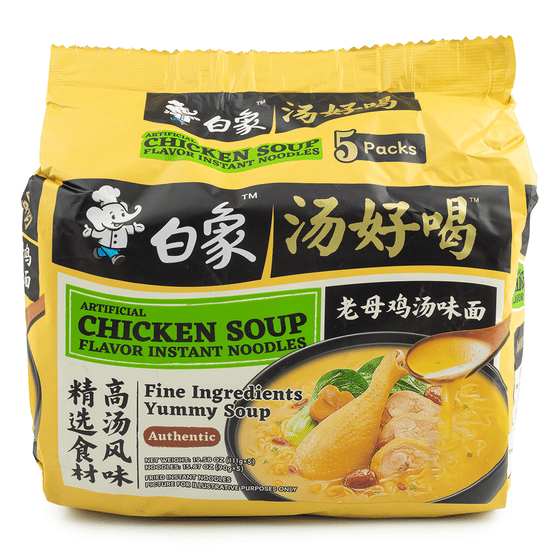 weee_instant_白象 汤好喝 老母鸡汤味面 五连包 555 克